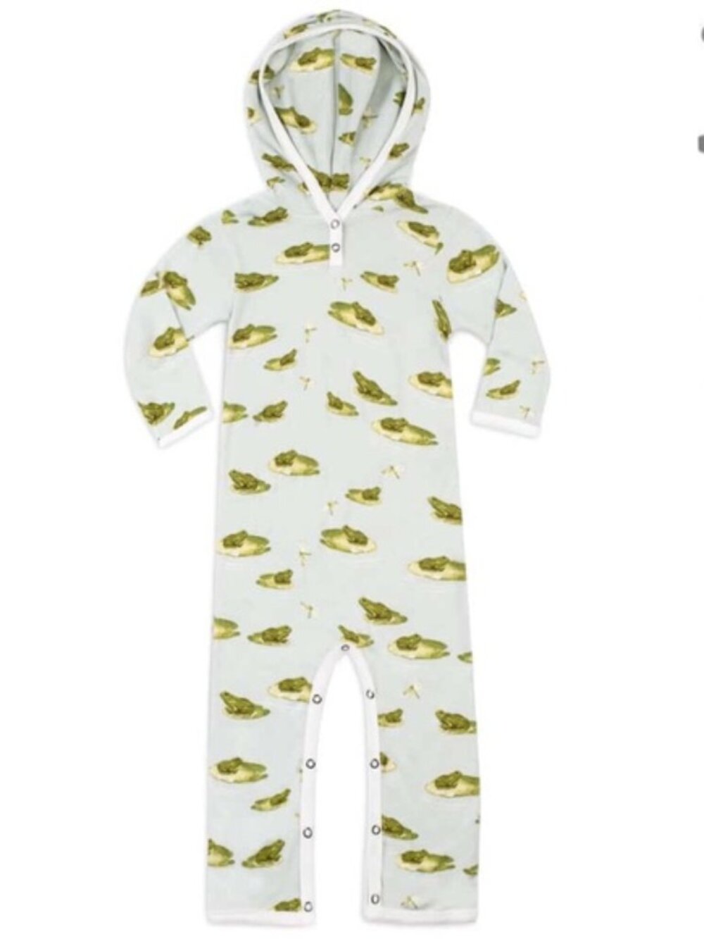 MILKBARN | Leapfrog Bamboo Hooded Romper | Size 6-12 Months